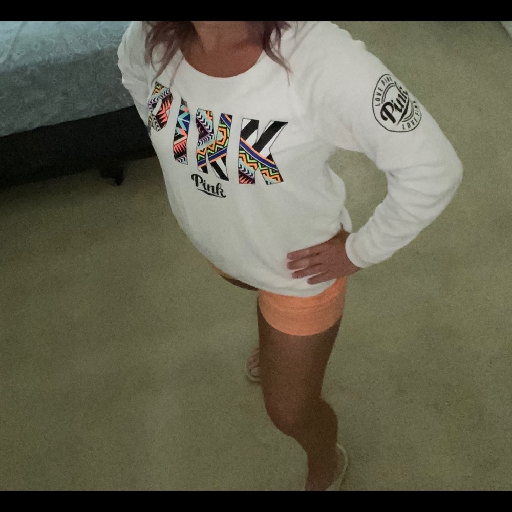 PINK drop-shoulder sweatshirt